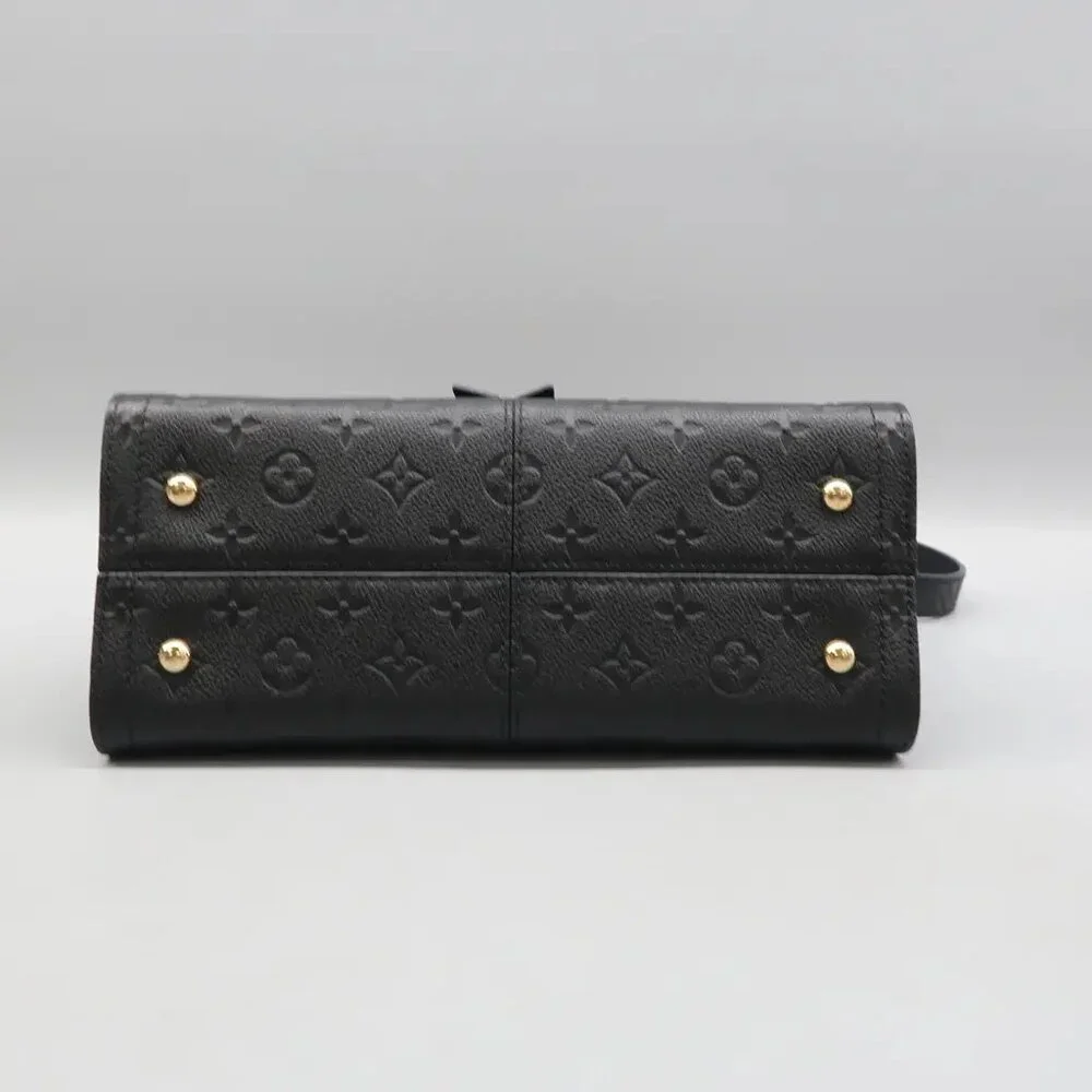 100% Authentic Louis Vuitton Sully Black Monogram Leather Satchel - Picture 5 of 12